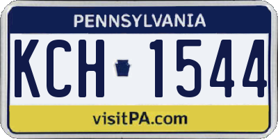 PA license plate KCH1544