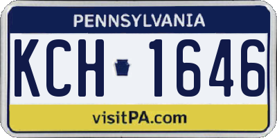 PA license plate KCH1646