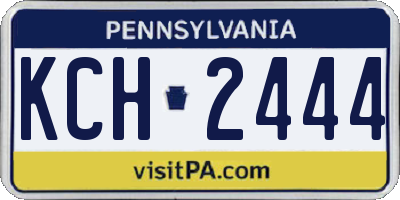 PA license plate KCH2444