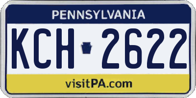 PA license plate KCH2622