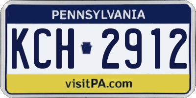 PA license plate KCH2912