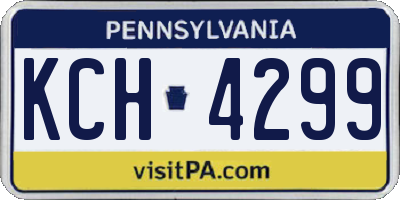 PA license plate KCH4299