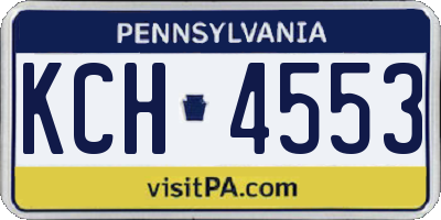 PA license plate KCH4553