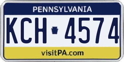 PA license plate KCH4574