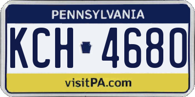 PA license plate KCH4680