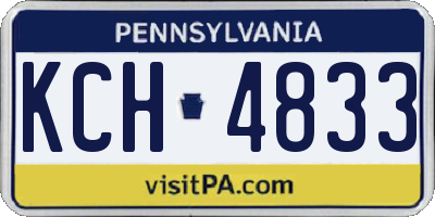 PA license plate KCH4833