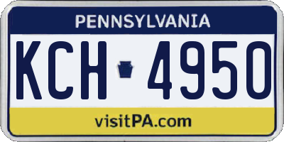 PA license plate KCH4950