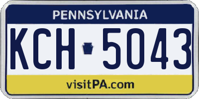 PA license plate KCH5043