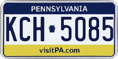 PA license plate KCH5085