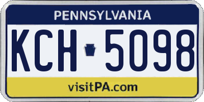 PA license plate KCH5098