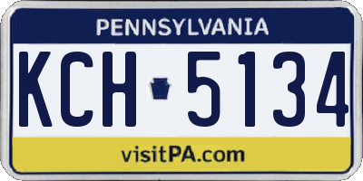 PA license plate KCH5134