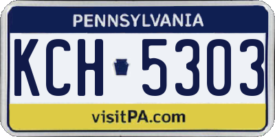PA license plate KCH5303