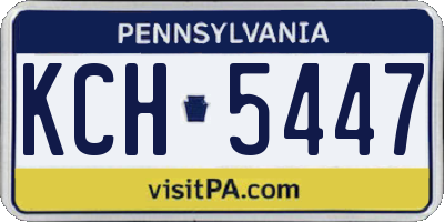 PA license plate KCH5447