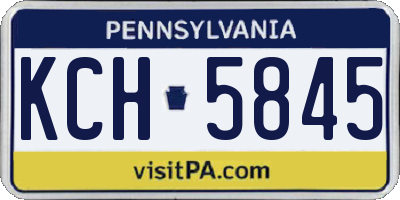 PA license plate KCH5845