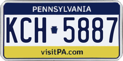 PA license plate KCH5887