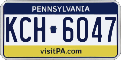 PA license plate KCH6047