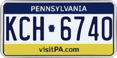 PA license plate KCH6740
