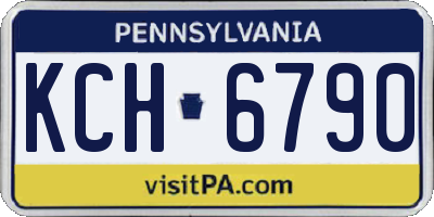 PA license plate KCH6790