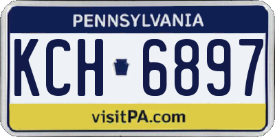 PA license plate KCH6897