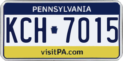 PA license plate KCH7015
