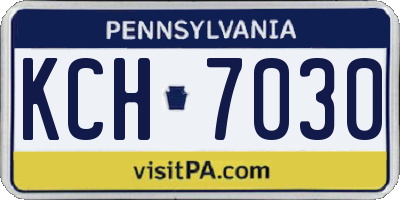 PA license plate KCH7030