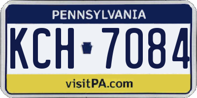 PA license plate KCH7084