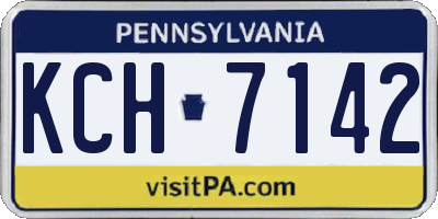 PA license plate KCH7142