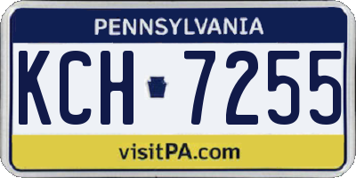PA license plate KCH7255