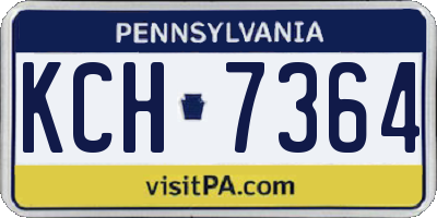 PA license plate KCH7364