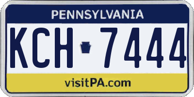 PA license plate KCH7444