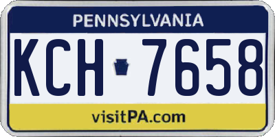 PA license plate KCH7658