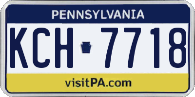 PA license plate KCH7718