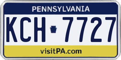 PA license plate KCH7727