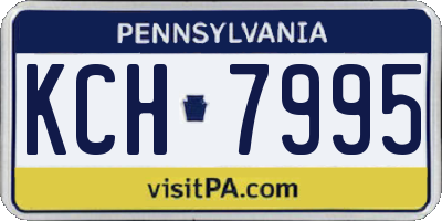 PA license plate KCH7995