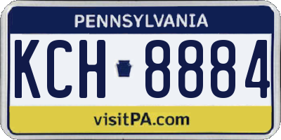PA license plate KCH8884
