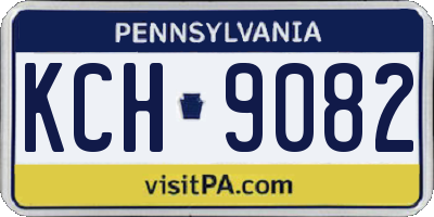 PA license plate KCH9082