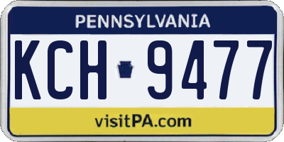 PA license plate KCH9477