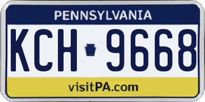PA license plate KCH9668