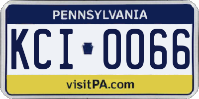 PA license plate KCI0066