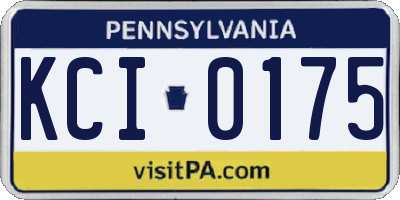 PA license plate KCI0175