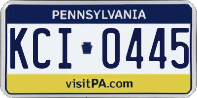 PA license plate KCI0445