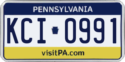 PA license plate KCI0991