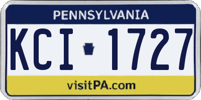 PA license plate KCI1727