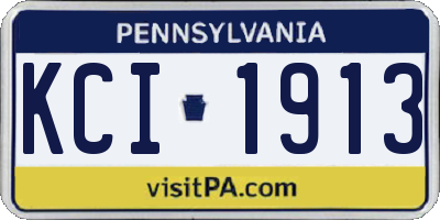 PA license plate KCI1913