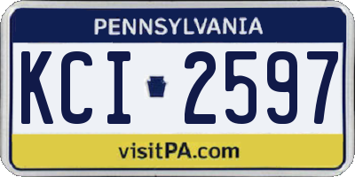 PA license plate KCI2597