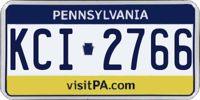 PA license plate KCI2766