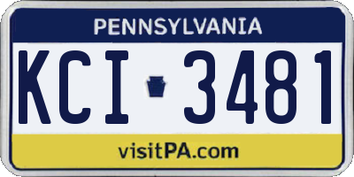 PA license plate KCI3481
