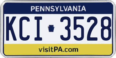 PA license plate KCI3528