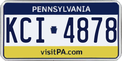 PA license plate KCI4878