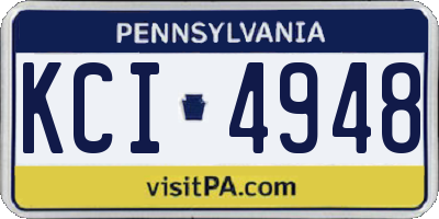 PA license plate KCI4948